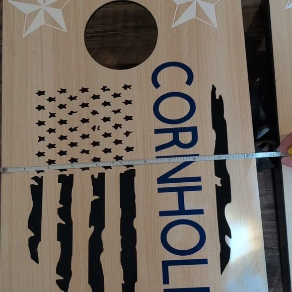 Travel Cornhole Game Set with Blue and Red Bean Bags - Picture 5 of 15